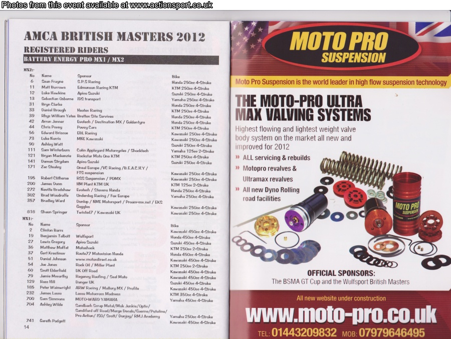 Event programme page